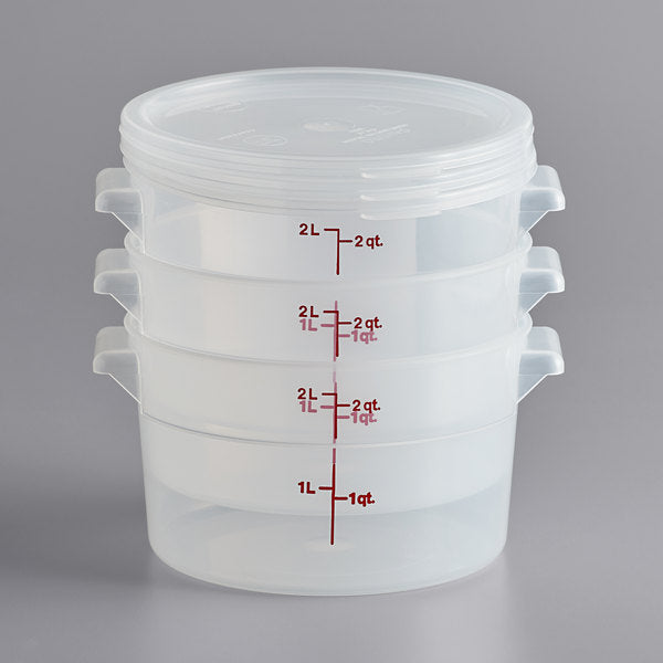 2 QT Food Storage Containers with Lids (Set of 4)