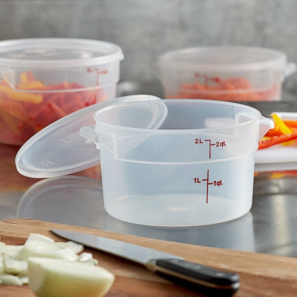 2 QT Food Storage Containers with Lids (Set of 4)