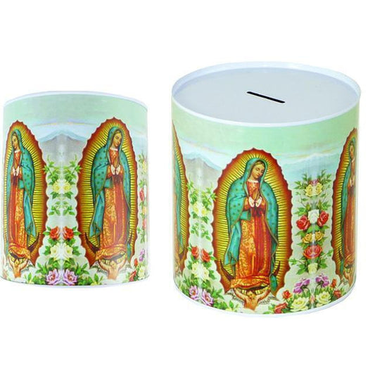 Our Lady of Guadalupe Lampshade Tin Saving Bank - Medium