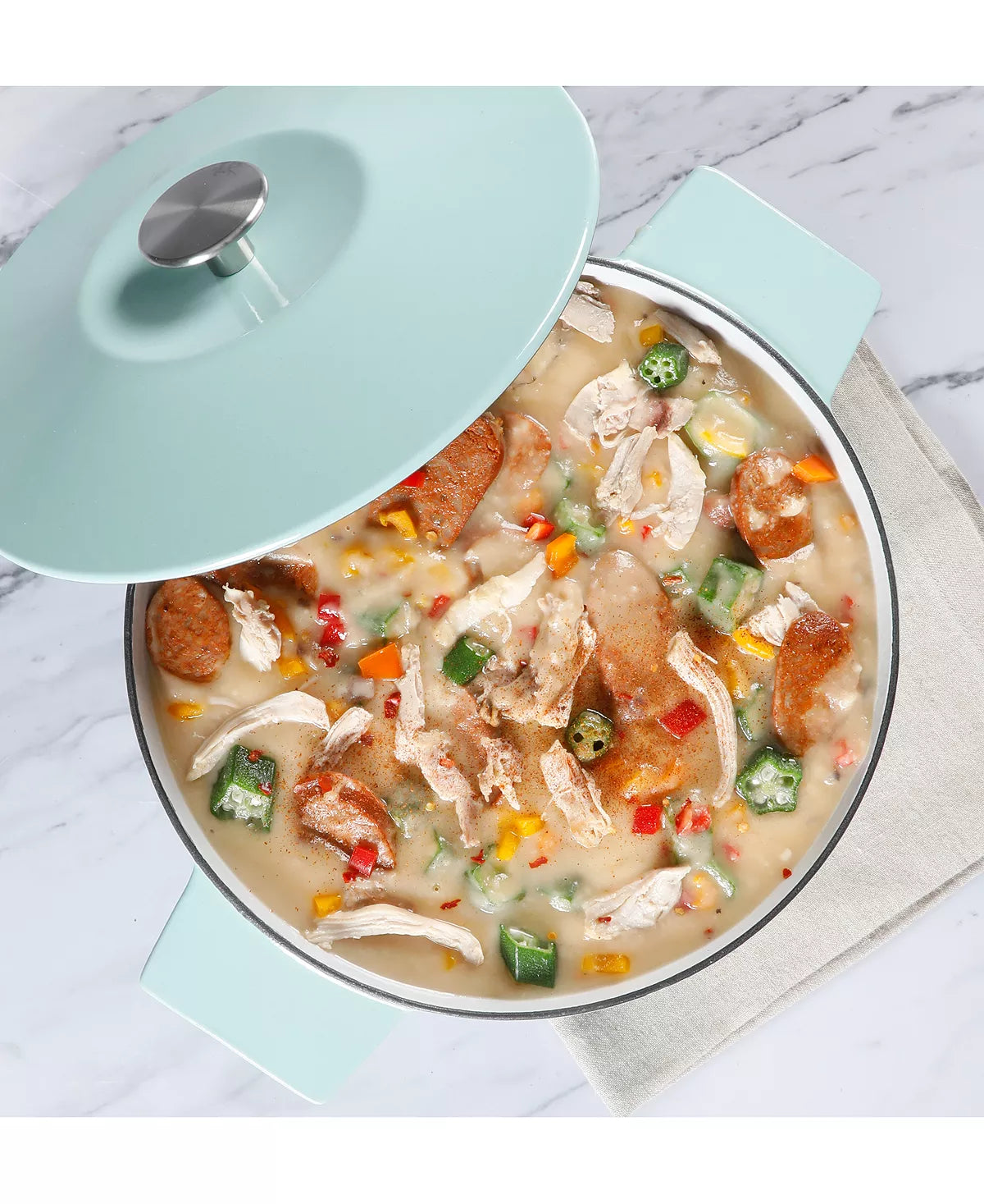 3 QT Martha Stewart Enameled Cast Iron Dutch Oven