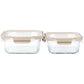 4 PC Martha Stewart Borosilicate Glass Food Storage Container Set