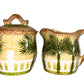 Palm Tree Hand Painted Sugar Bowland and Creamer Set