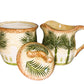 Palm Tree Hand Painted Sugar Bowland and Creamer Set