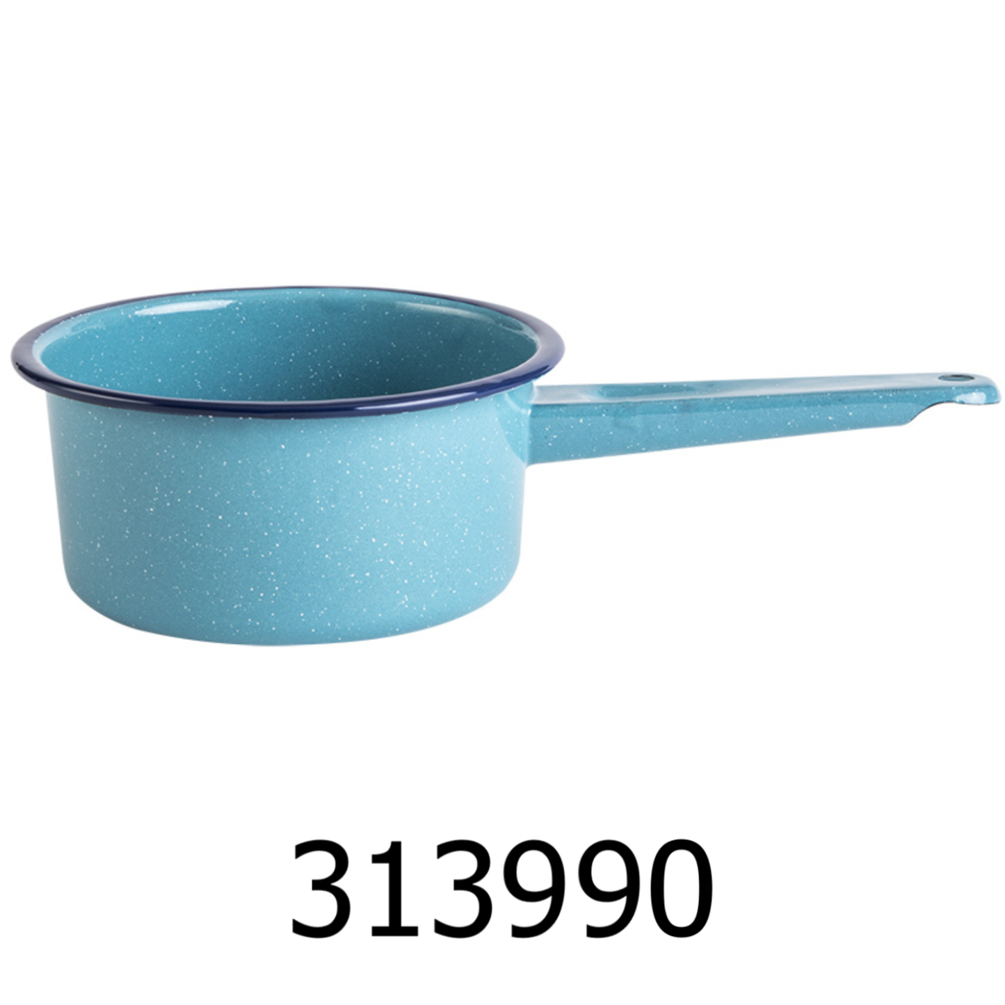2 QT Turquoise Enamel Sauce Pan