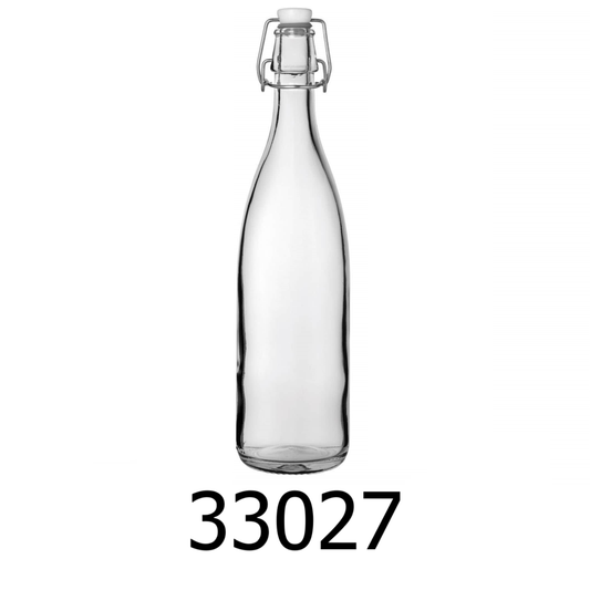 1000ml Swing Top Clear Glass Bottles