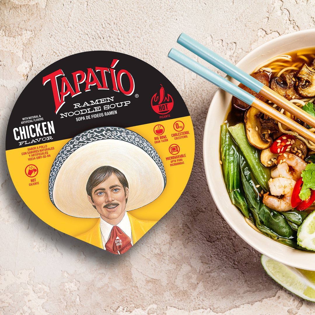 6 PC Tapatio Ramen Noodle Soup Big Bowl Chicken Flavor