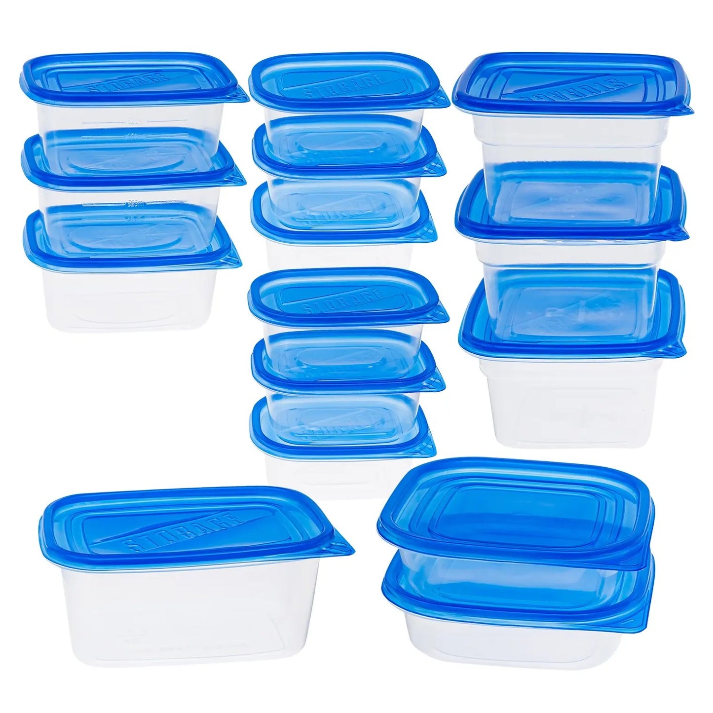 HQ Trends Plastic Food Containers with Lids, BPA Free, Freezer Safe, Microwave Safe, Dishwasher Safe, Reusable, 30 Pieces