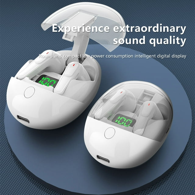 White True Earbuds Wireless with Charging Case