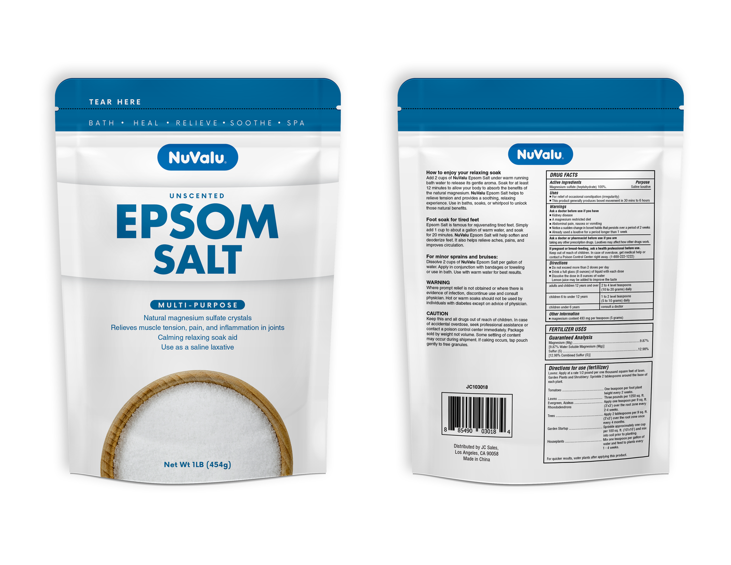 Epsom Salt Unscented & Lavender Scented