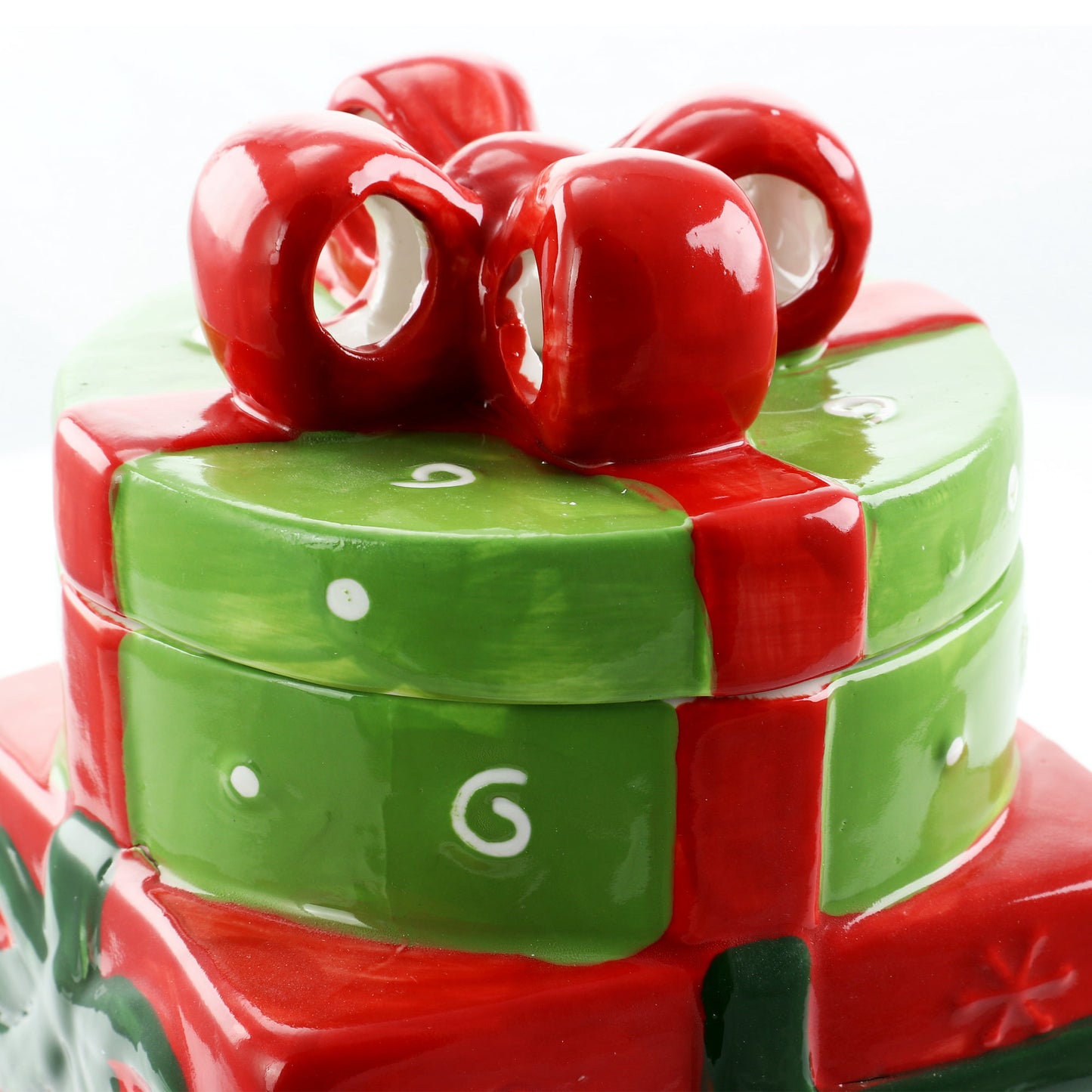 Christmas Estate Stoneware Cookie Jar