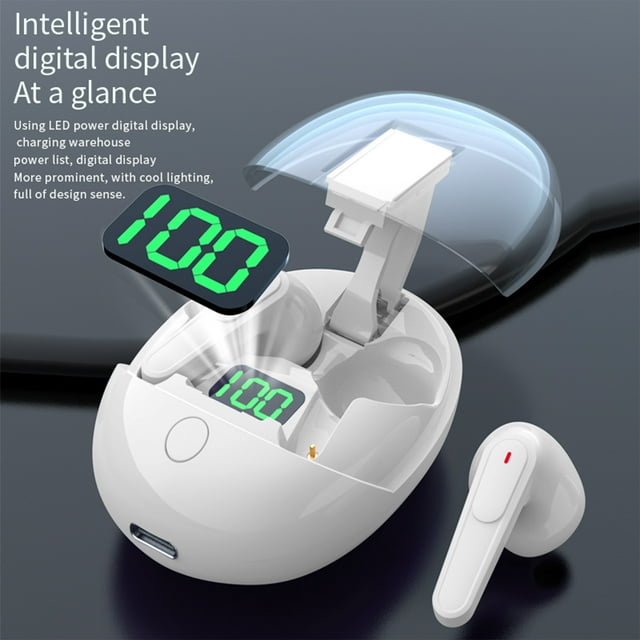 White True Earbuds Wireless with Charging Case