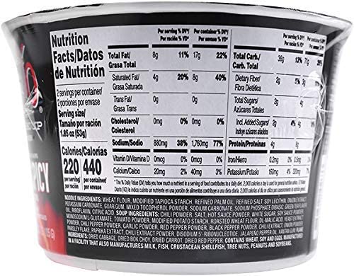 6 PC Tapatio Ramen Noodle Soup Big Bowl Extra Spicy Flavor