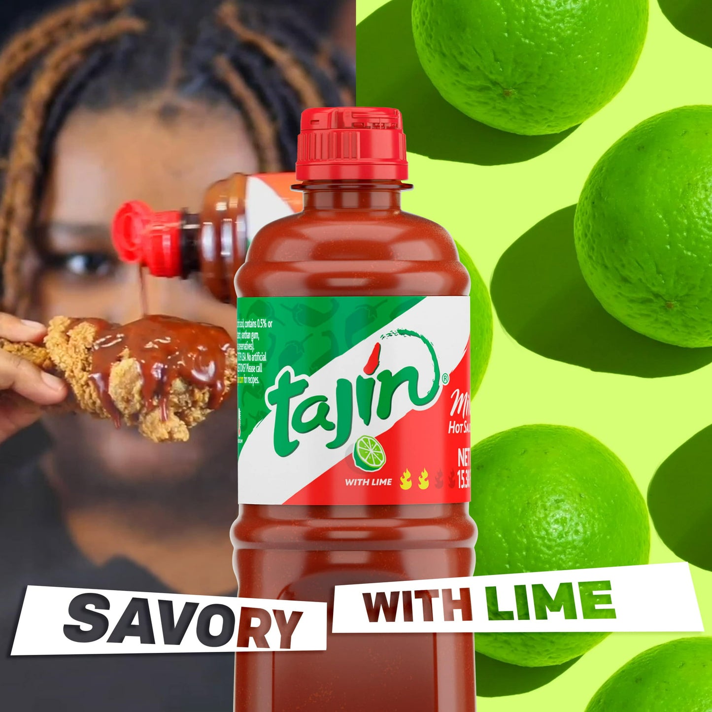 15.38 oz Tajin Mild Mexican Chili Lime Hot Sauce