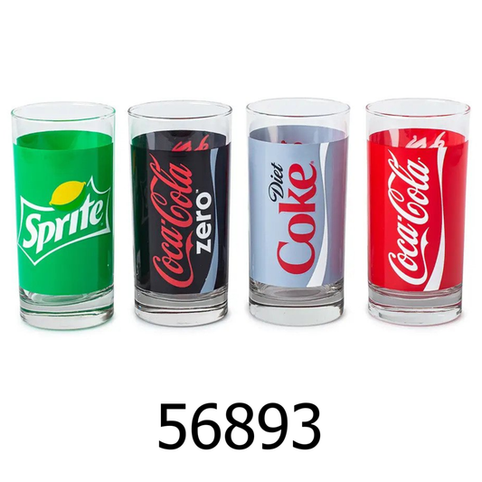 4 PC Coca Cola / Sprite Style Glasses