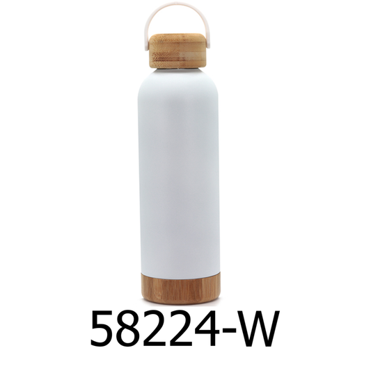400ml Double Wall Insulated Stainless Steel Water Bottle - White
