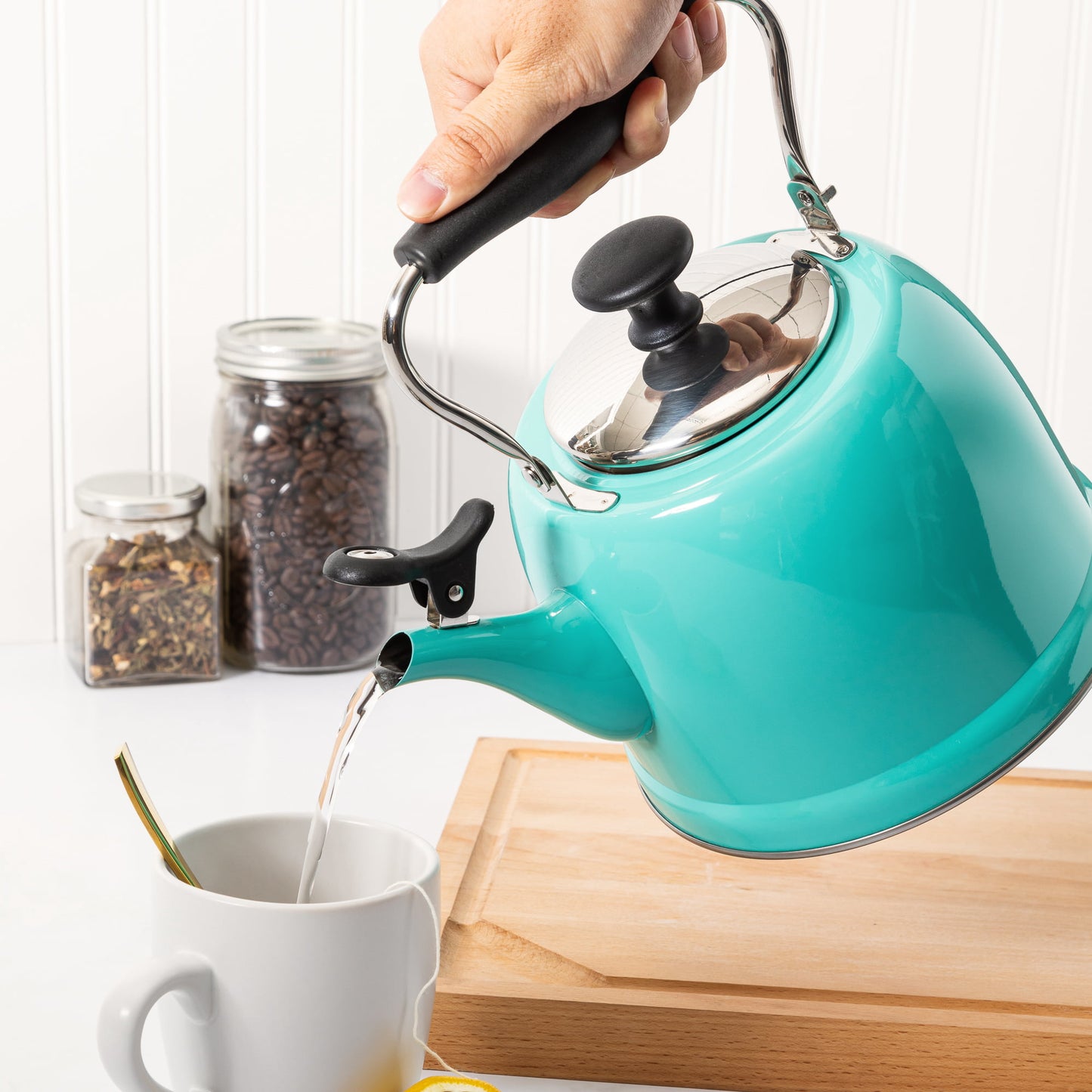 2.2 QT Teal Martha Stewart Tea Kettle