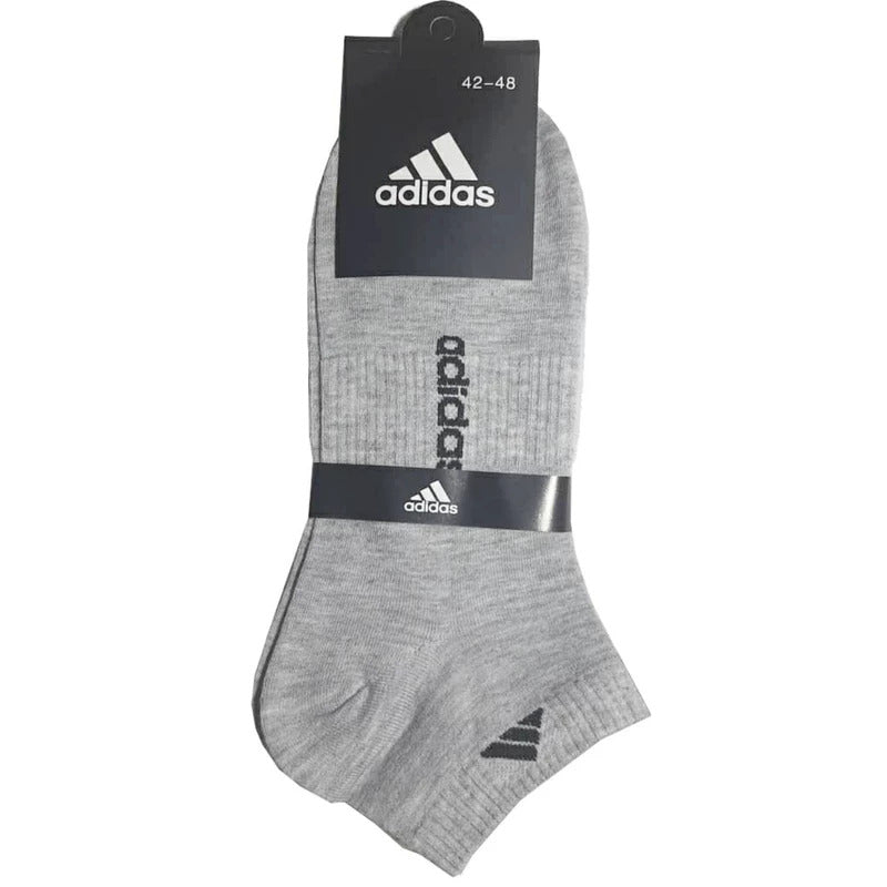 3 Pairs White, Black, Grey Adidas Socks