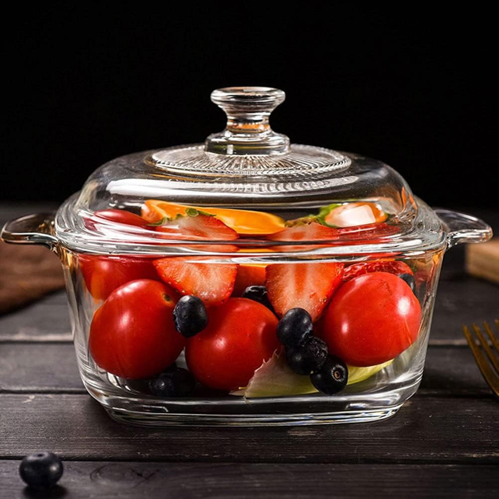 7.8" Clear Glass Casserole with Lid