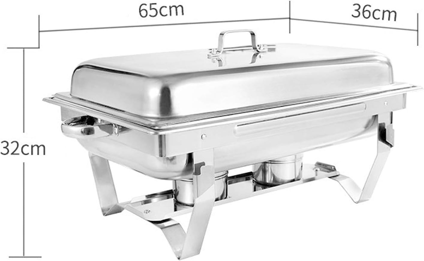 11L Stainless Steel Chafing Dish Food Warmer for Buffet (Pack of 4)