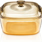 9" Clear Glass Casserole with Lid