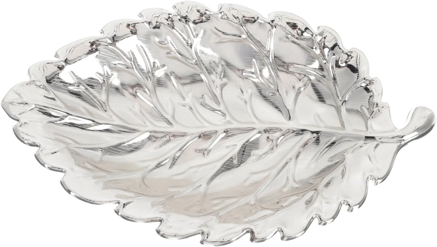 European Style Large Metal Leaf Shape Dried Fruit Dish Snack Plate