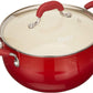 Oster 8 PC Red Non stick Heavy Gauge Cookware Set