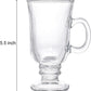 6 PC 8oz Irish Coffee Glass Mugs Set