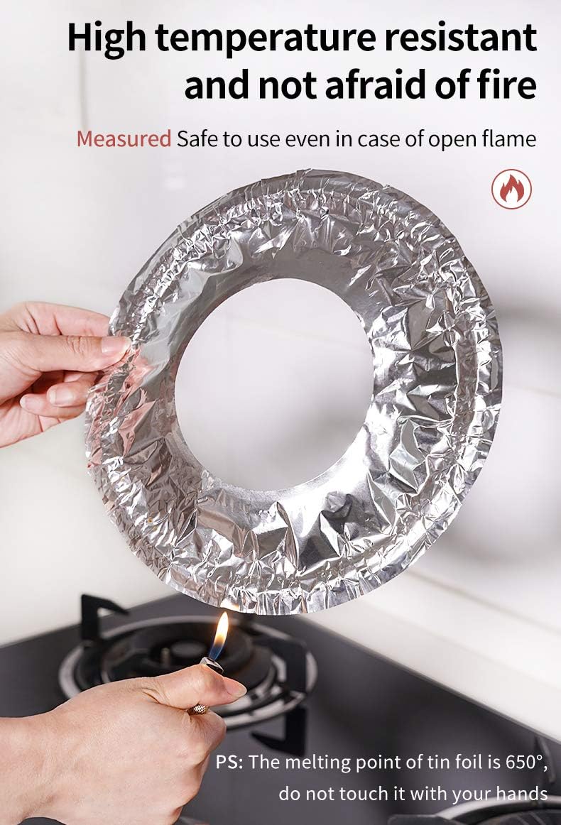 10 PC Aluminum Foil Round Gas Burner