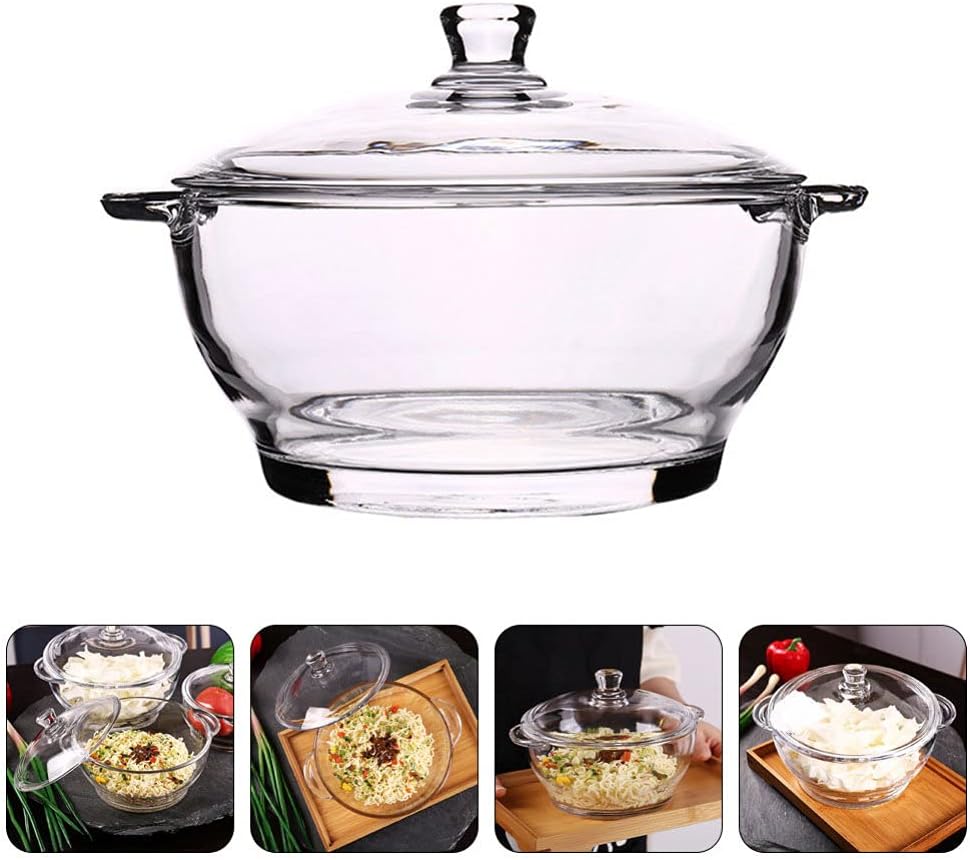 10" Clear Glass Casserole with Lid