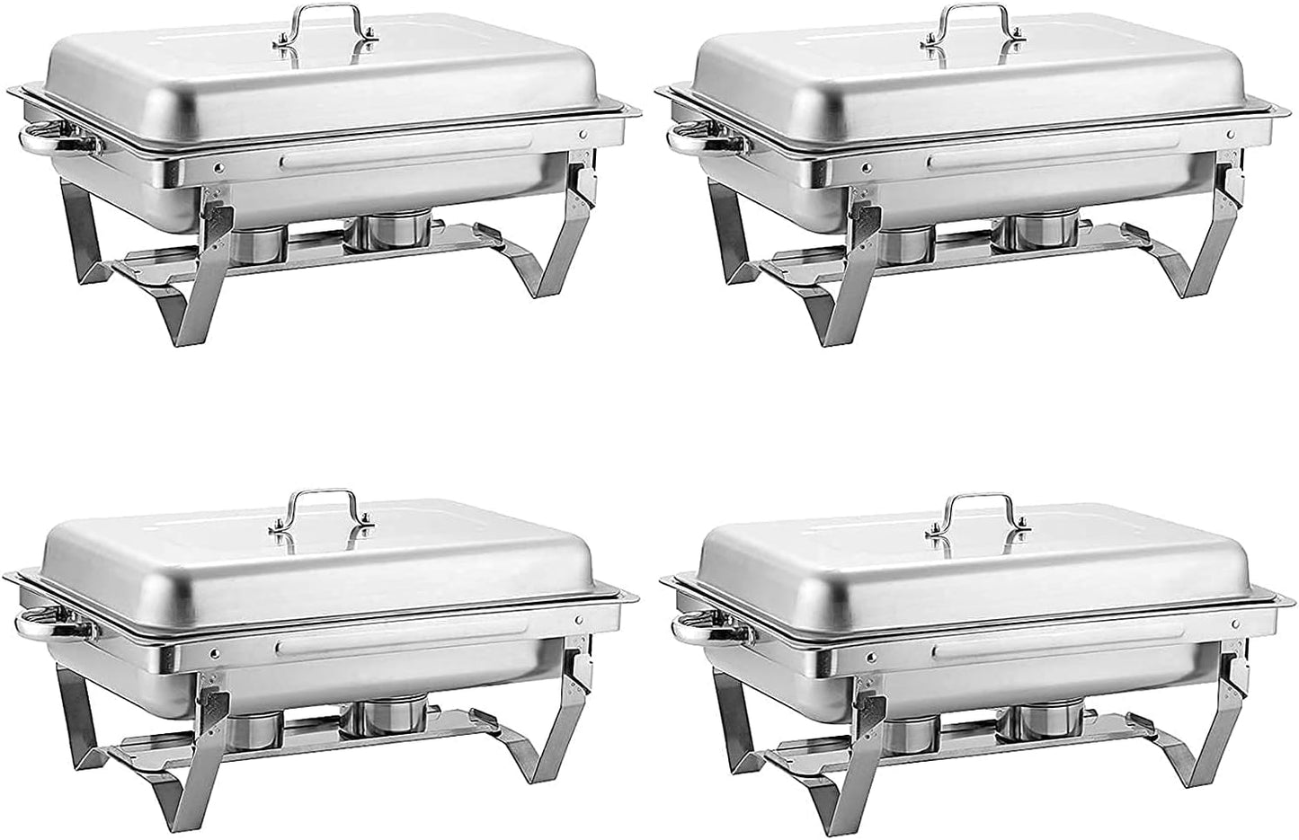 11L Stainless Steel Chafing Dish Food Warmer for Buffet (Pack of 4)