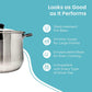 16 QT Stainless Steel 18/10 Induction Stock Pot (Free Gift 1 Knife Set)