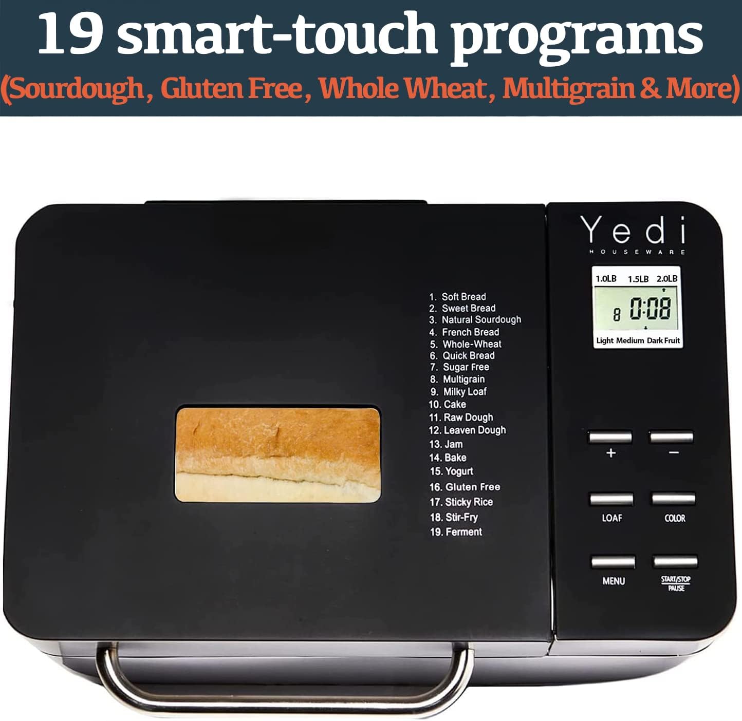 Yedi Total Package 19-in-1 Bread Maker