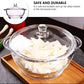 8.5" Clear Glass Casserole with Lid