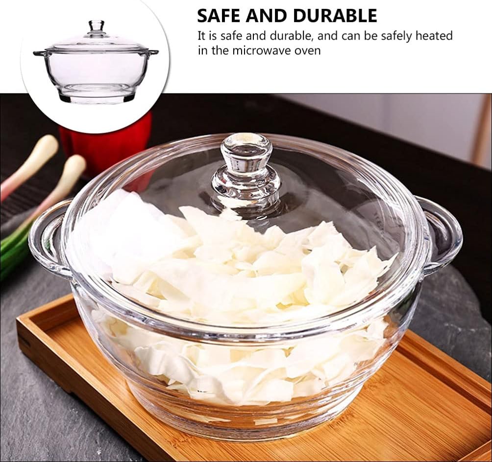 8.5" Clear Glass Casserole with Lid