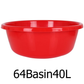 40L Red Plastic Basin