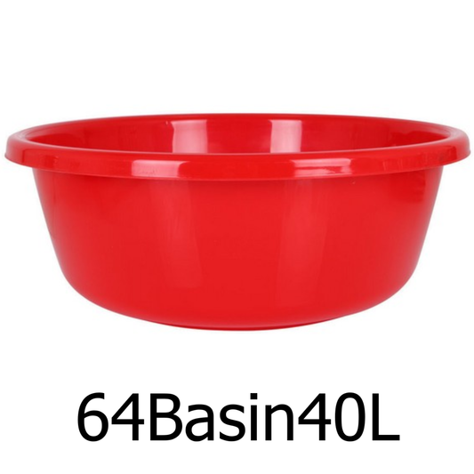 40L Red Plastic Basin