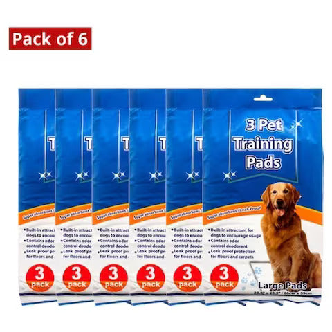 18 PC Pet Training Pads (Pack of 6)