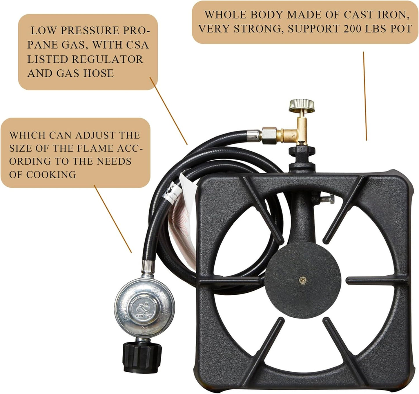 Vivicreate 10000 BTU Propane Camping Outdoor 1 Burner Gas Stove
