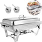 11L Stainless Steel Chafing Dish Food Warmer for Buffet (Pack of 4)