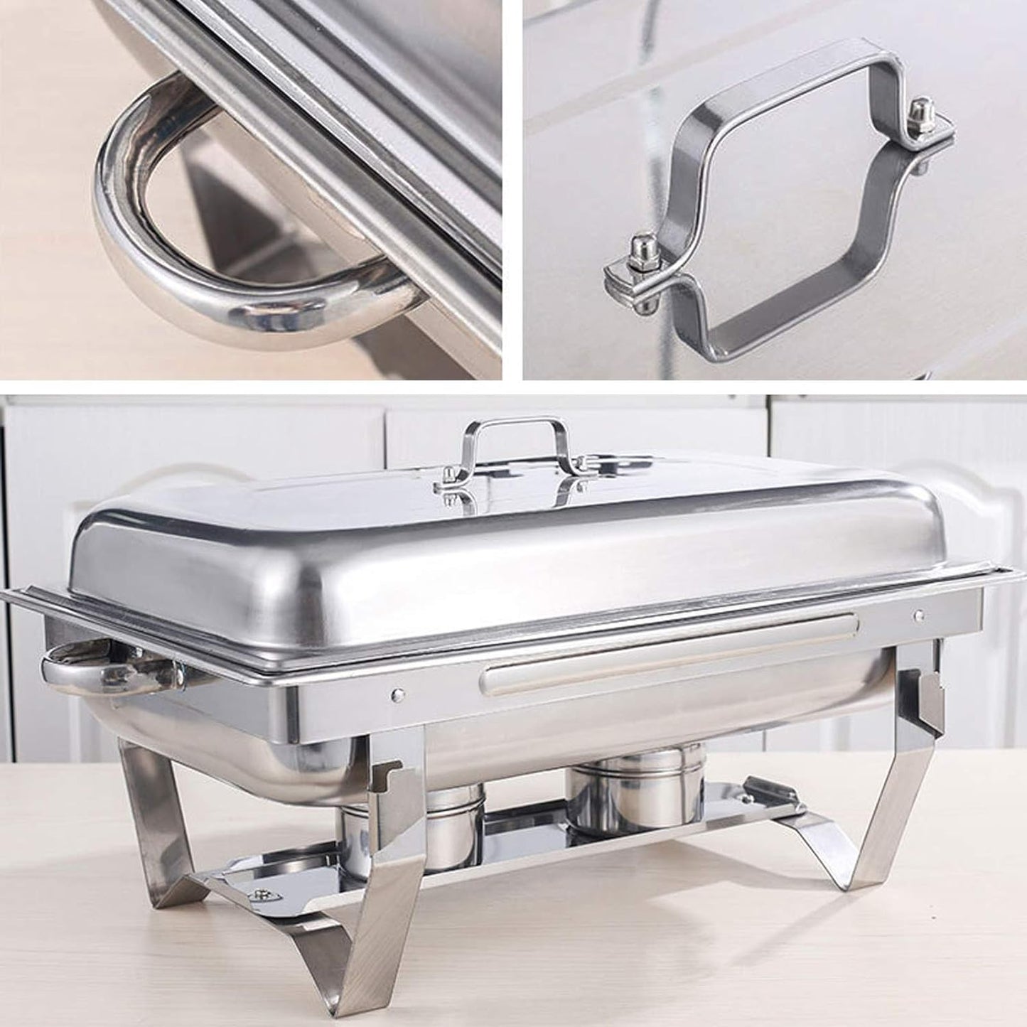 11L Stainless Steel Chafing Dish Food Warmer for Buffet (Pack of 4)