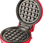Ovente Red Electric Mini Waffle Maker
