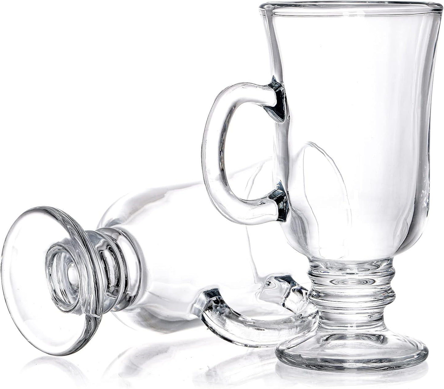 6 PC 8oz Irish Coffee Glass Mugs Set