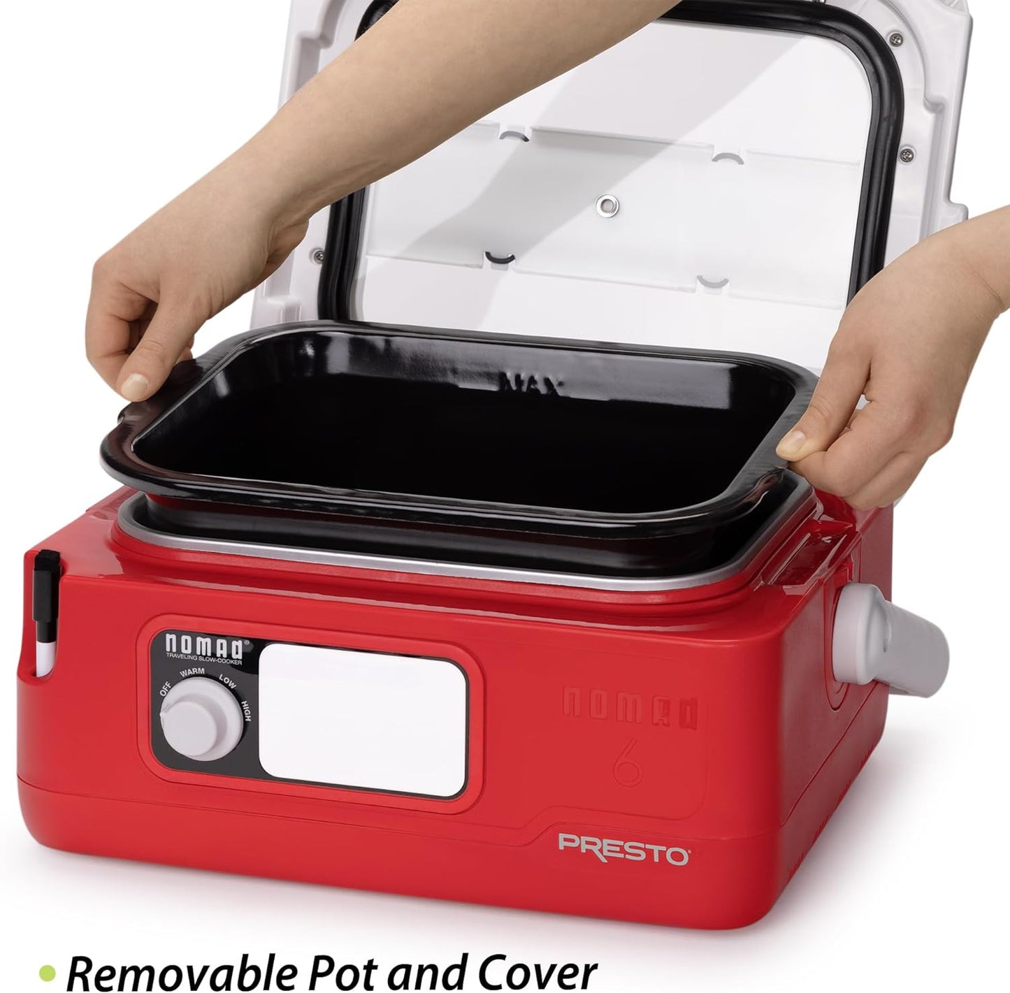 Presto 6 QT Red Traveling Slow Cooker