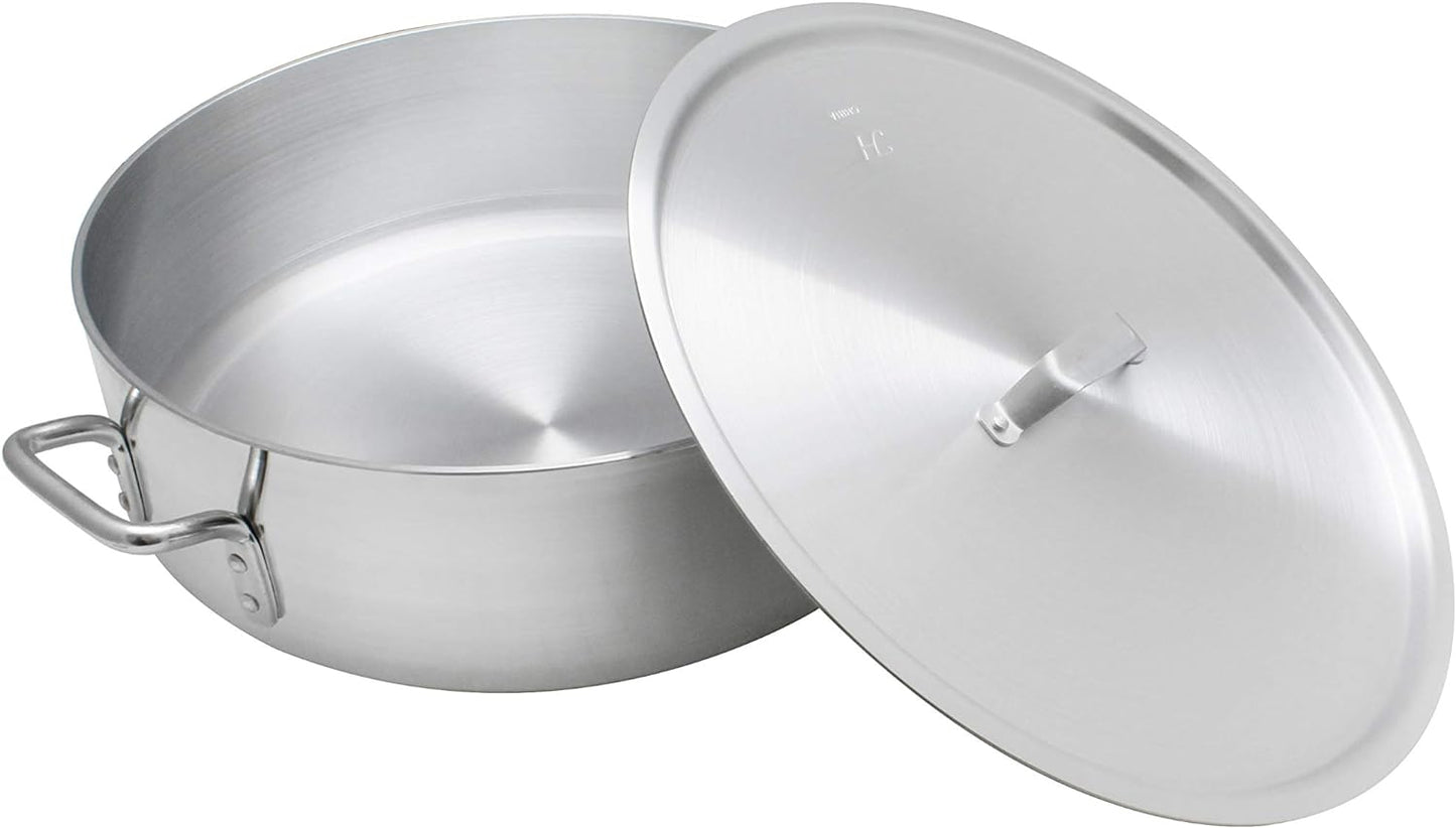 40 QT Aluminum Braiser Pot with Lid