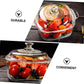 7.8" Clear Glass Casserole with Lid