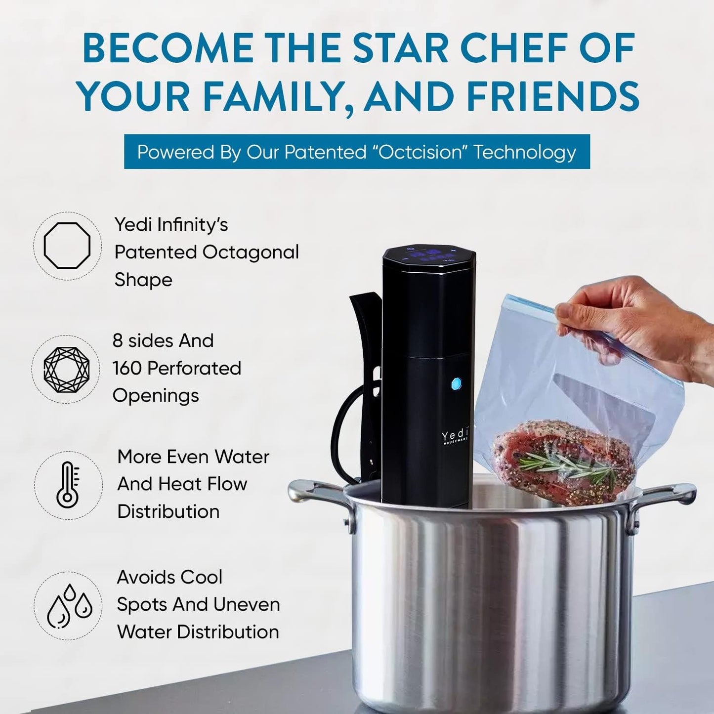 1000 Watts Yedi Infinity Sous Vide