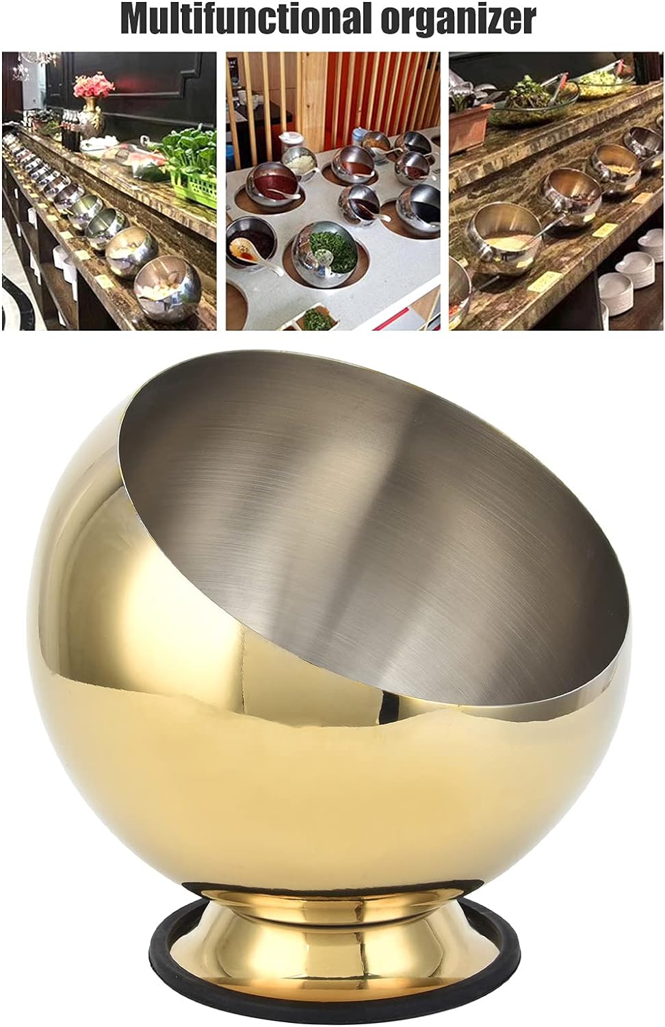 22cm Gold Saucer Bowl For Sauce, Snack, Appetizers
