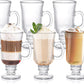 6 PC 8oz Irish Coffee Glass Mugs Set