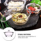 8.5" Clear Glass Casserole with Lid