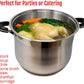 16 QT Stainless Steel 18/10 Induction Stock Pot (Free Gift 1 Knife Set)